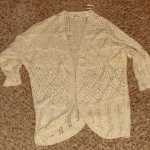 Crochet cream sweater